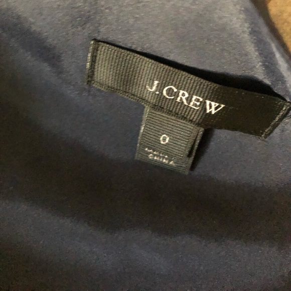 J. Crew wrap tie cropped navy blue jumpsuit size 0 - Picture 4 of 6
